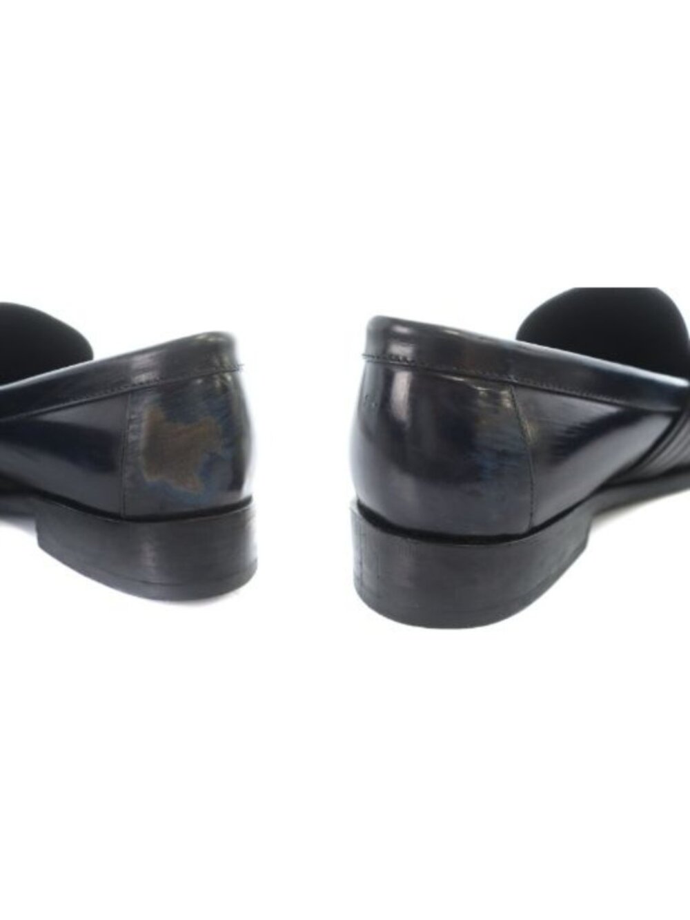 Louis Vuitton Loafers Leather Logo 5.5 Black MQ OH - Picture 10 of 10